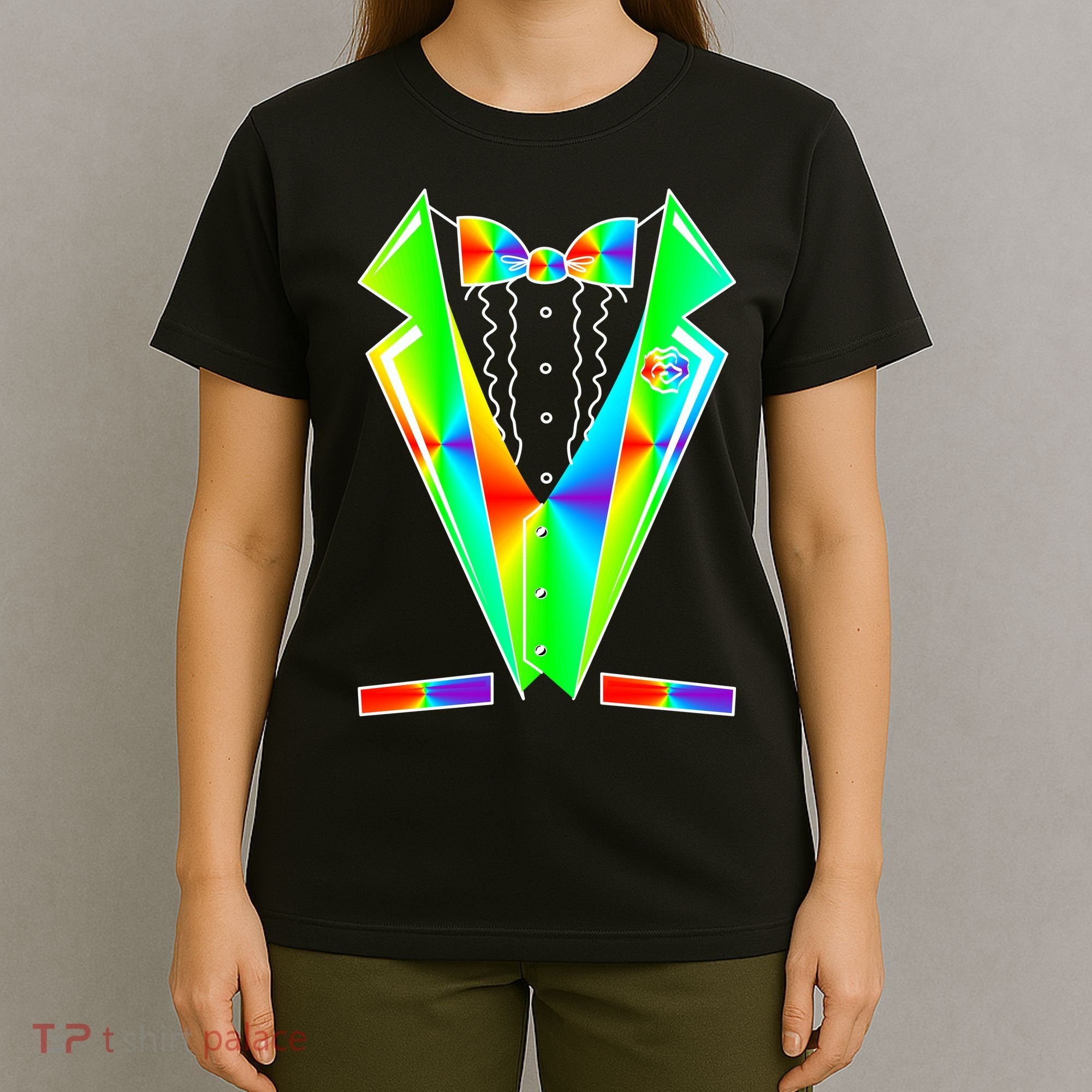 Tux Tuxedo With Pockets Rose Tie Dye T-Shirt