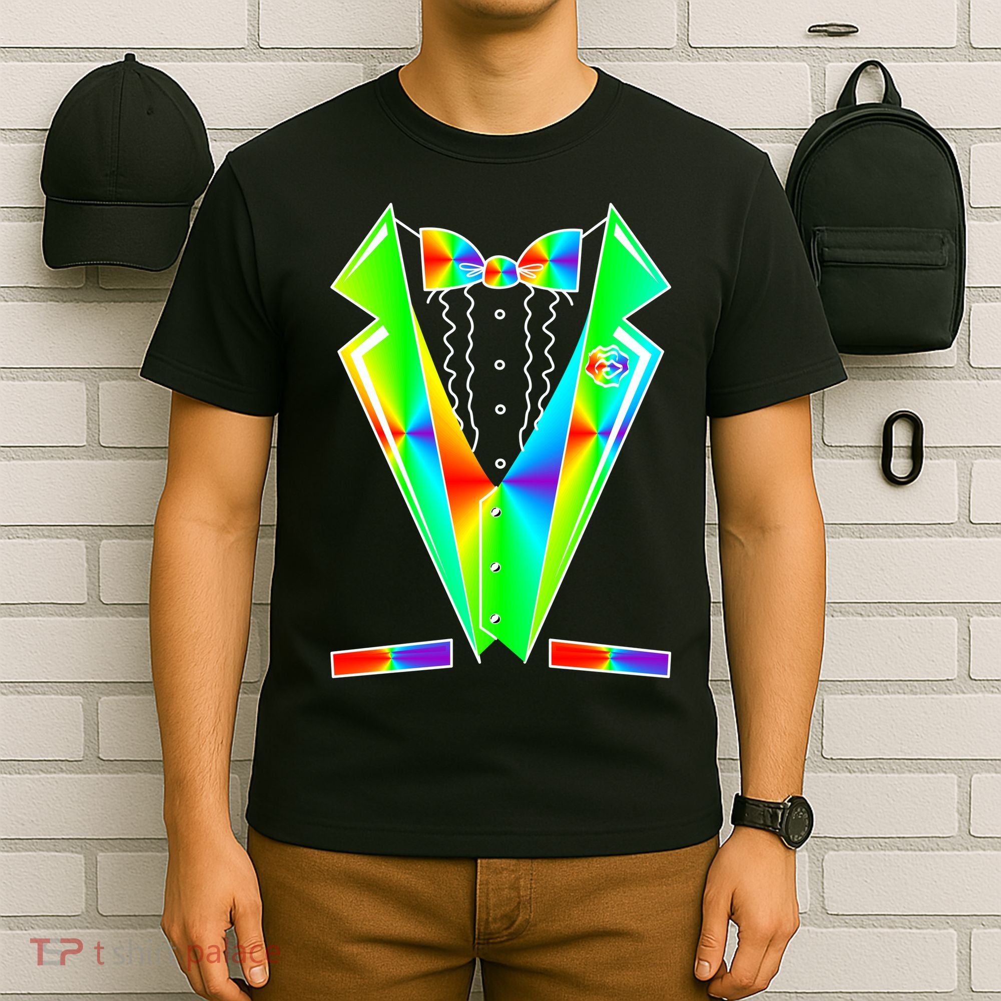 Tux Tuxedo With Pockets Rose Tie Dye T-Shirt