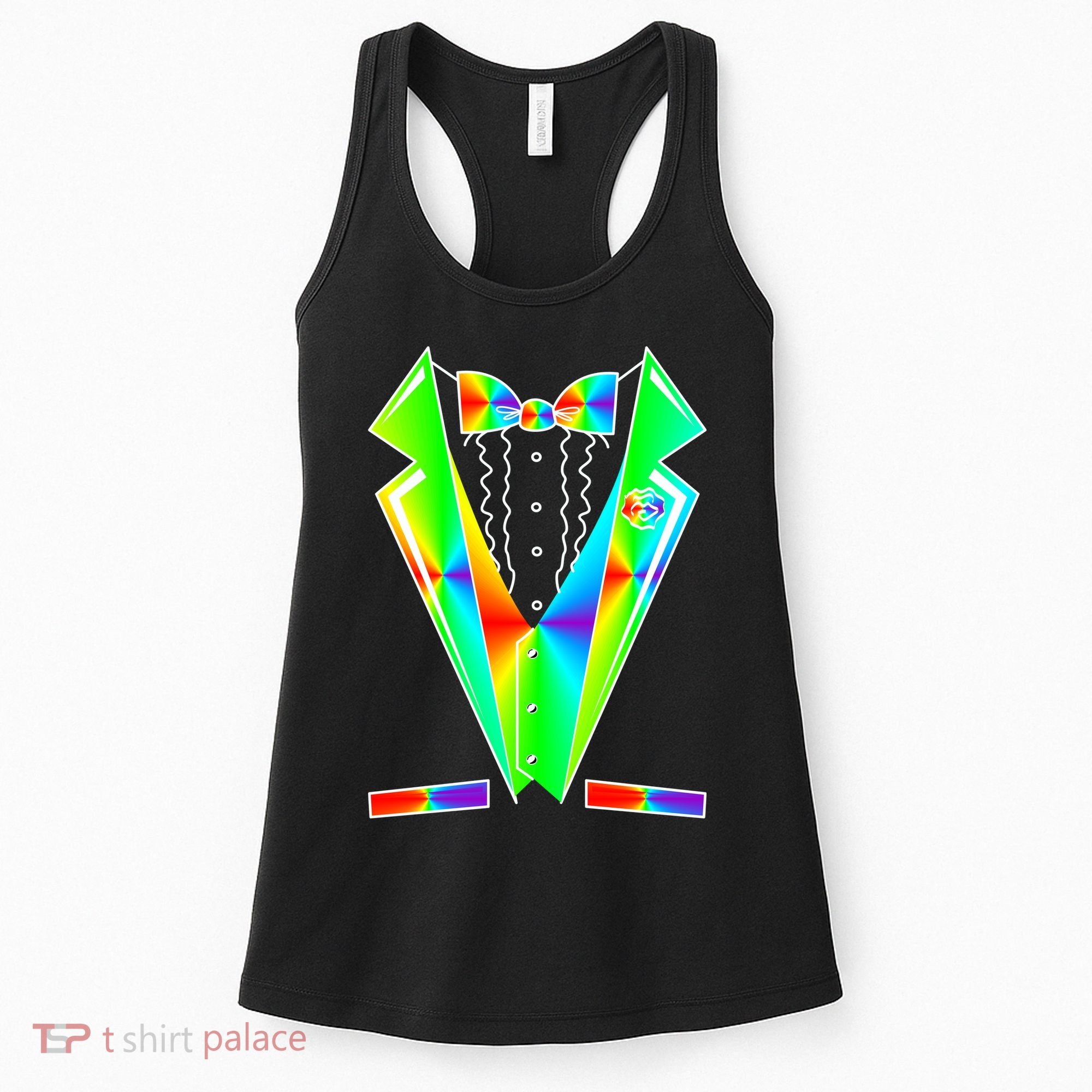 Tux Tuxedo With Pockets Rose Tie Dye Women's Tank Top