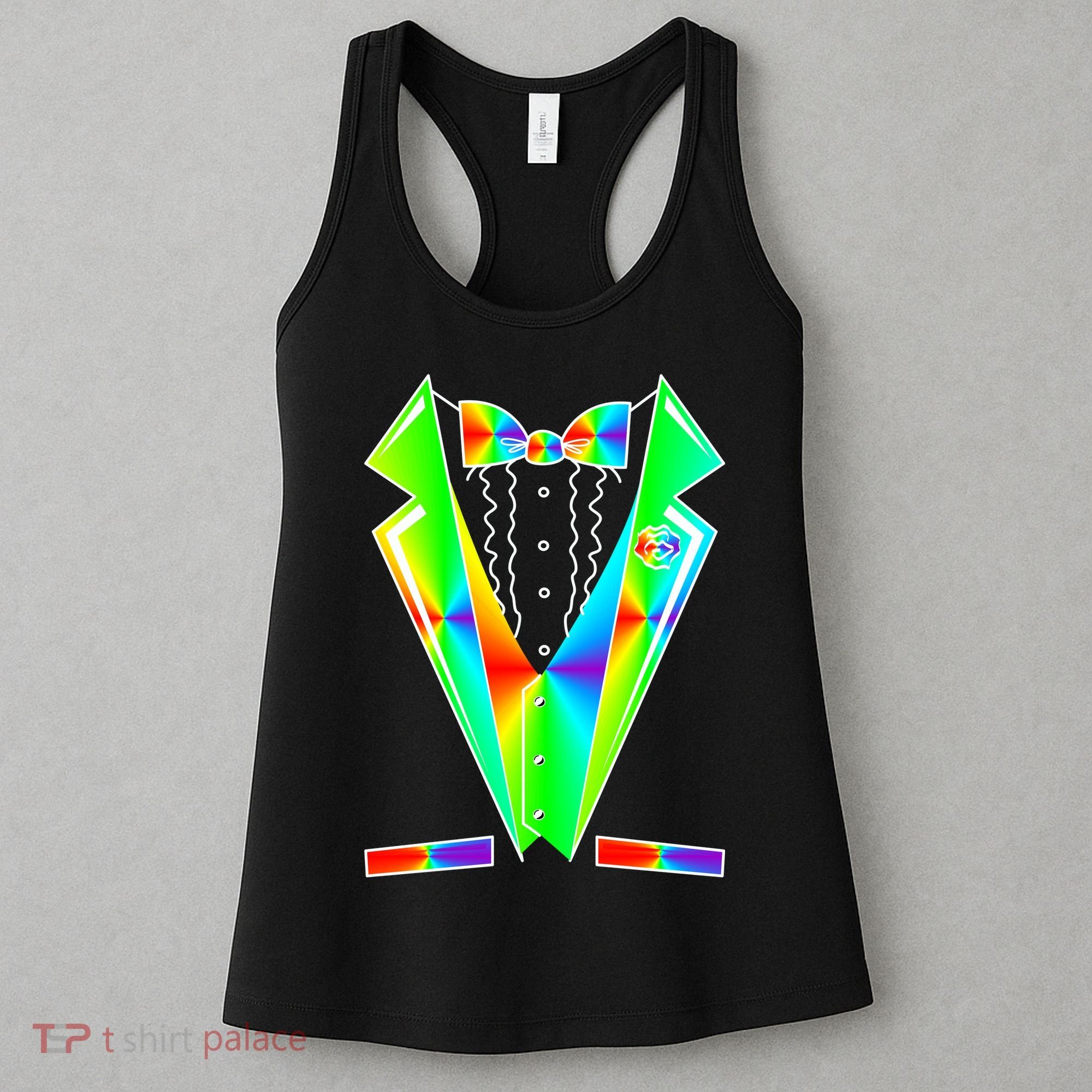Tux Tuxedo With Pockets Rose Tie Dye Women's Tank Top