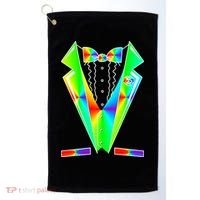 Tux Tuxedo With Pockets Rose Tie Dye Golf Towel thumb 0