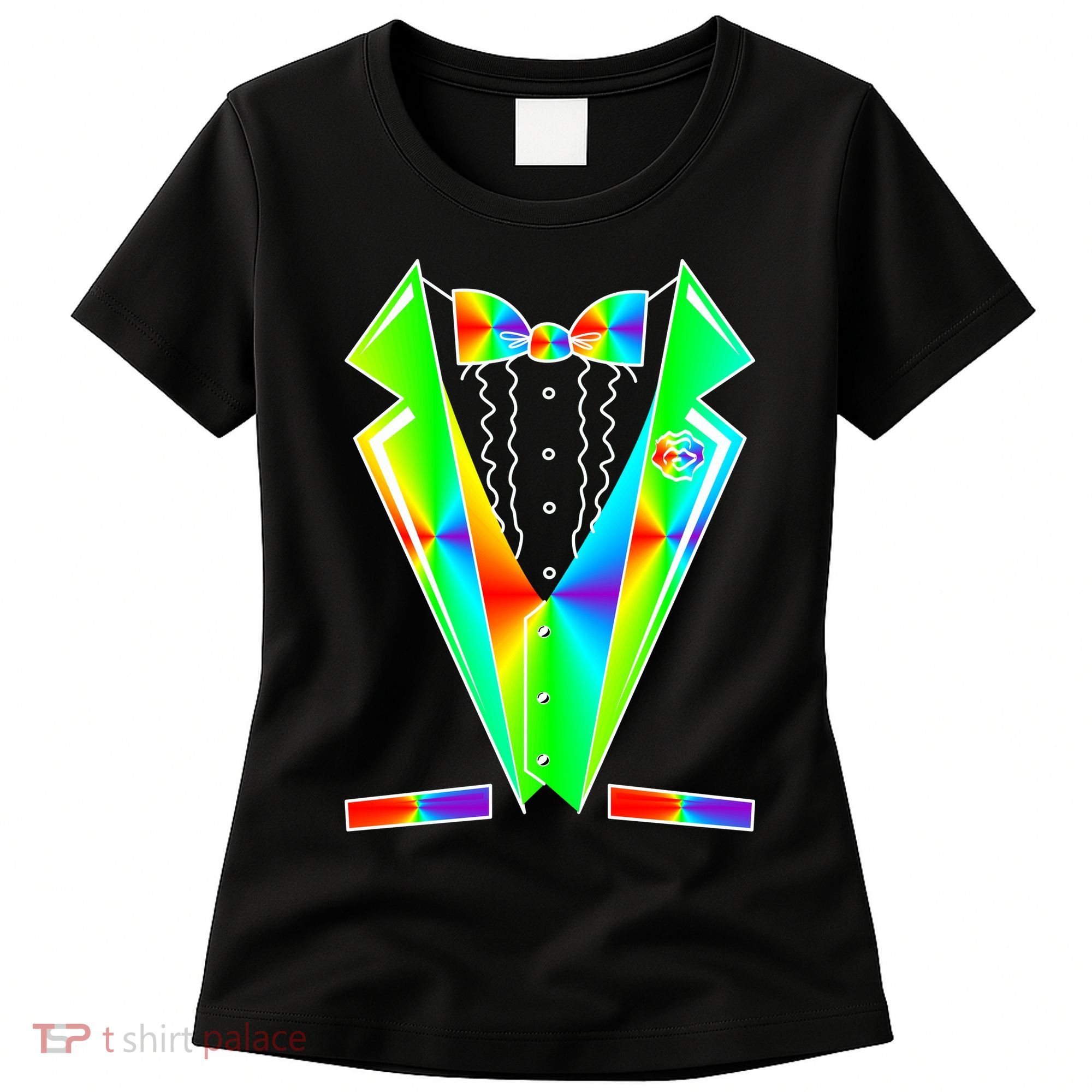Tux Tuxedo With Pockets Rose Tie Dye Women's T-Shirt