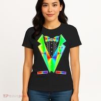 Tux Tuxedo With Pockets Rose Tie Dye Women's T-Shirt thumb 4