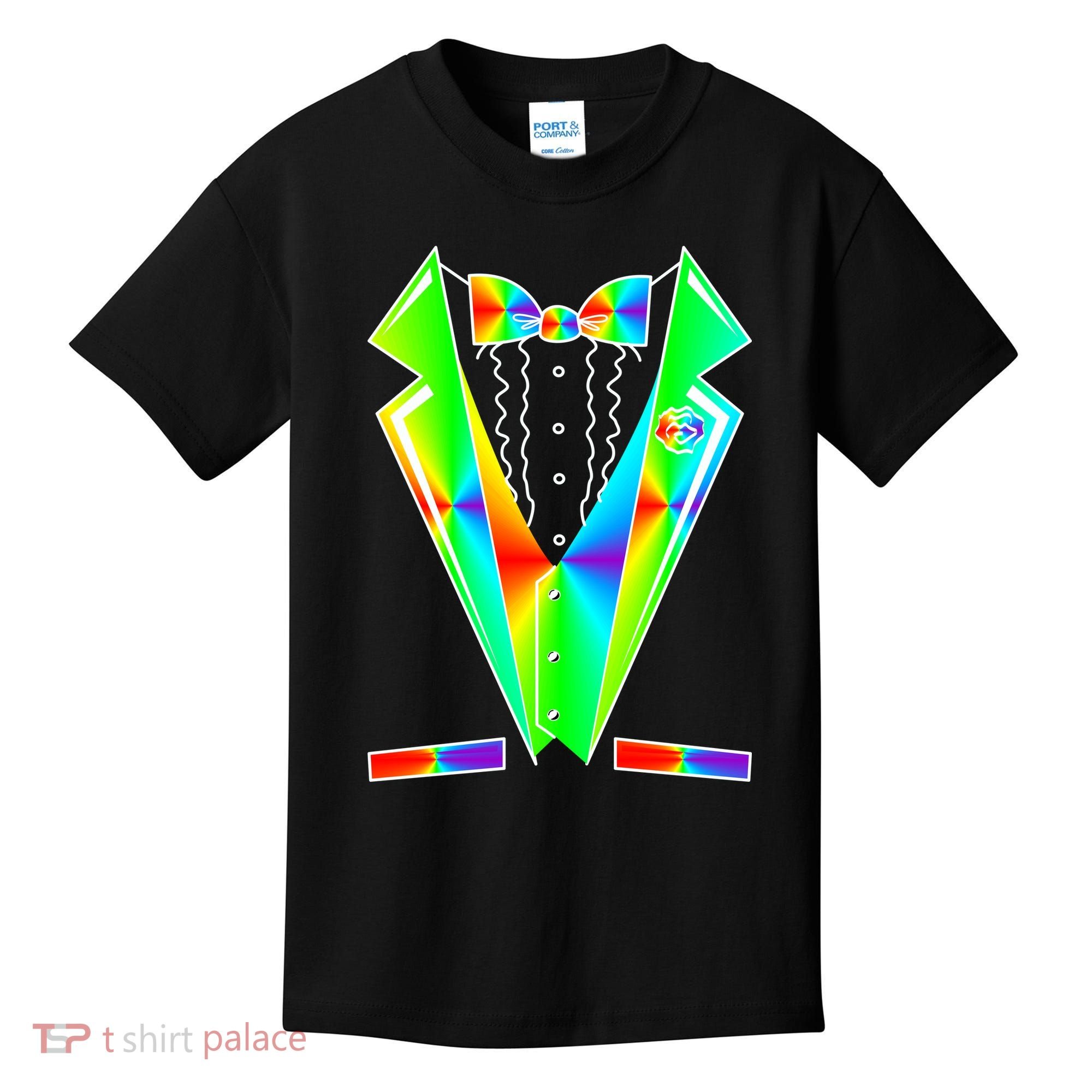 Tux Tuxedo With Pockets Rose Tie Dye Kids T-Shirt
