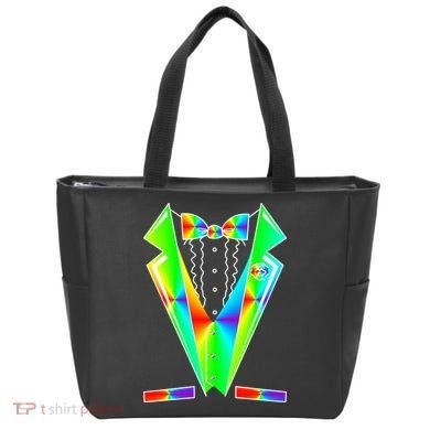 Tux Tuxedo With Pockets Rose Tie Dye Tote Bag