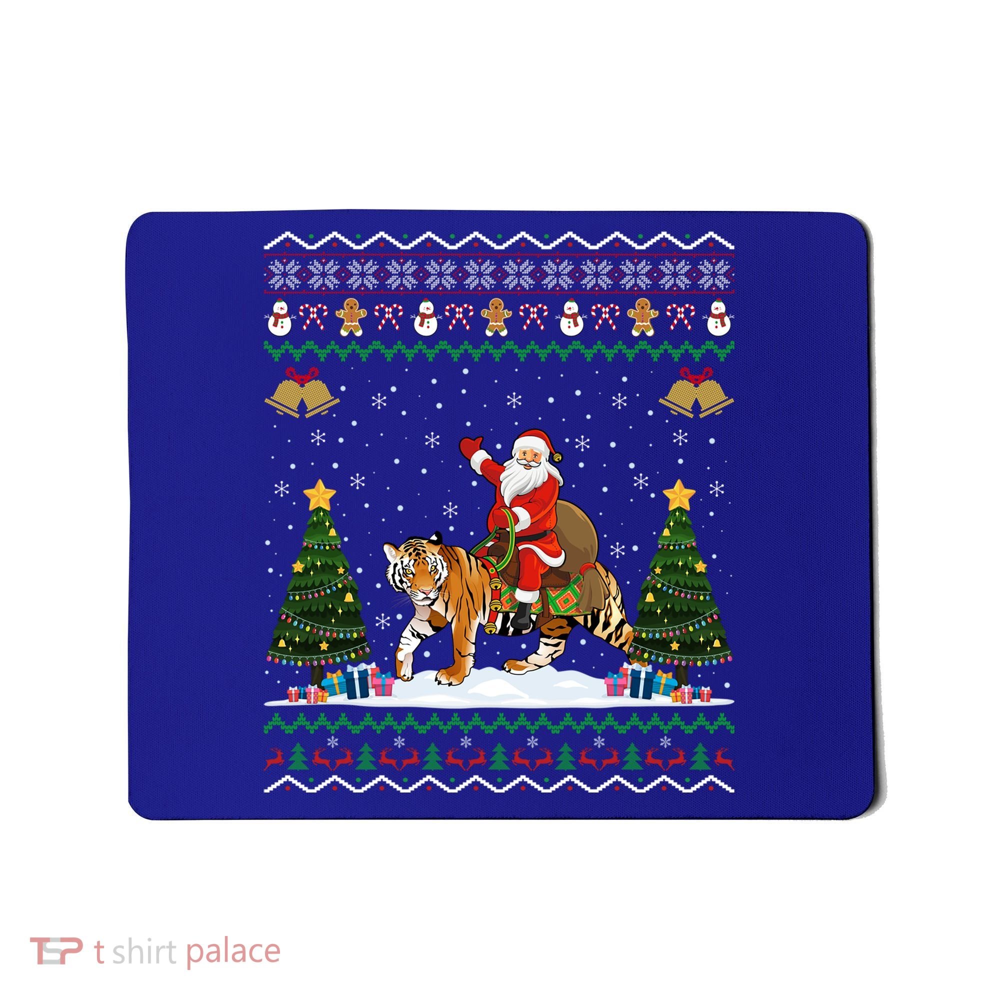 Tiger Ugly Xmas Gift Funny Santa Riding Tiger Christmas Meaningful Gift Mousepad