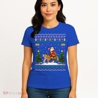 Tiger Ugly Xmas Gift Funny Santa Riding Tiger Christmas Meaningful Gift Women's T-Shirt thumb 4