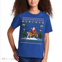 Tiger Ugly Xmas Gift Funny Santa Riding Tiger Christmas Meaningful Gift Kids T-Shirt thumb 2
