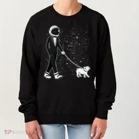 Tuxedo Astronaut Walking Dog Women's Sweatshirt thumb 0
