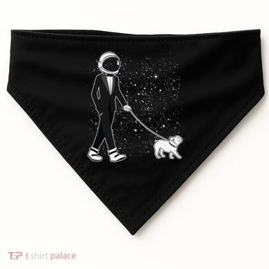 Tuxedo Astronaut Walking Dog USA-Made Doggie Bandana