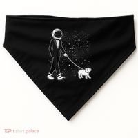 Tuxedo Astronaut Walking Dog USA-Made Doggie Bandana thumb 0
