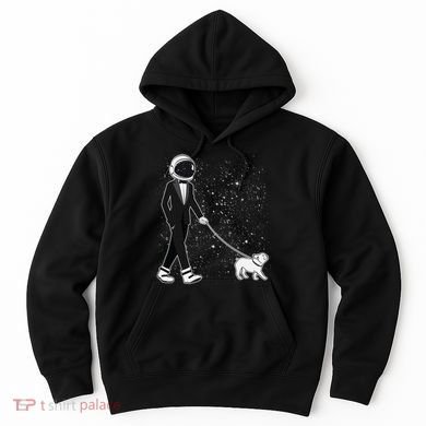 Tuxedo Astronaut Walking Dog Hoodie