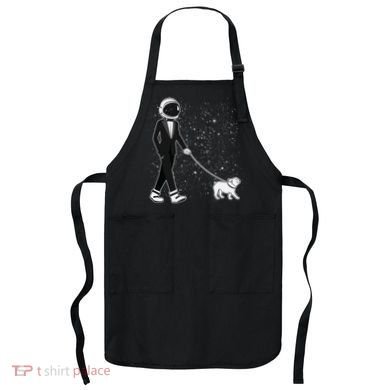 Tuxedo Astronaut Walking Dog Apron