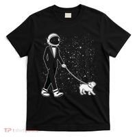 Tuxedo Astronaut Walking Dog T-Shirt thumb 0