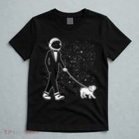 Tuxedo Astronaut Walking Dog T-Shirt thumb 5