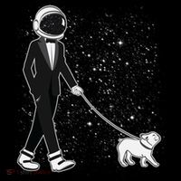 Tuxedo Astronaut Walking Dog Coffee Mug thumb 5