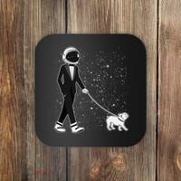 Tuxedo Astronaut Walking Dog Coaster thumb 0