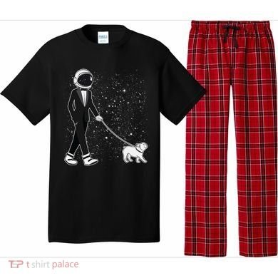 Tuxedo Astronaut Walking Dog Pajama Set