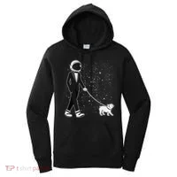 Tuxedo Astronaut Walking Dog Women's Hoodie thumb 0