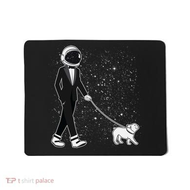Tuxedo Astronaut Walking Dog Mousepad
