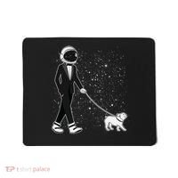 Tuxedo Astronaut Walking Dog Mousepad thumb 0