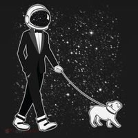 Tuxedo Astronaut Walking Dog Baby Bodysuit thumb 2
