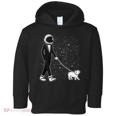 Tuxedo Astronaut Walking Dog Toddler Hoodie