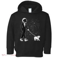 Tuxedo Astronaut Walking Dog Toddler Hoodie thumb 0