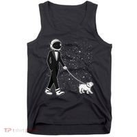 Tuxedo Astronaut Walking Dog Tank Top thumb 0