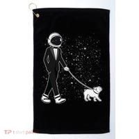 Tuxedo Astronaut Walking Dog Golf Towel thumb 0