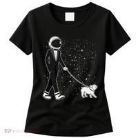 Tuxedo Astronaut Walking Dog Women's T-Shirt thumb 0
