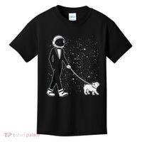 Tuxedo Astronaut Walking Dog Kids T-Shirt thumb 0