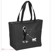 Tuxedo Astronaut Walking Dog Tote Bag thumb 2