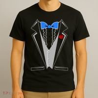 Tuxedo Suit Bachelor Party T-Shirt thumb 3