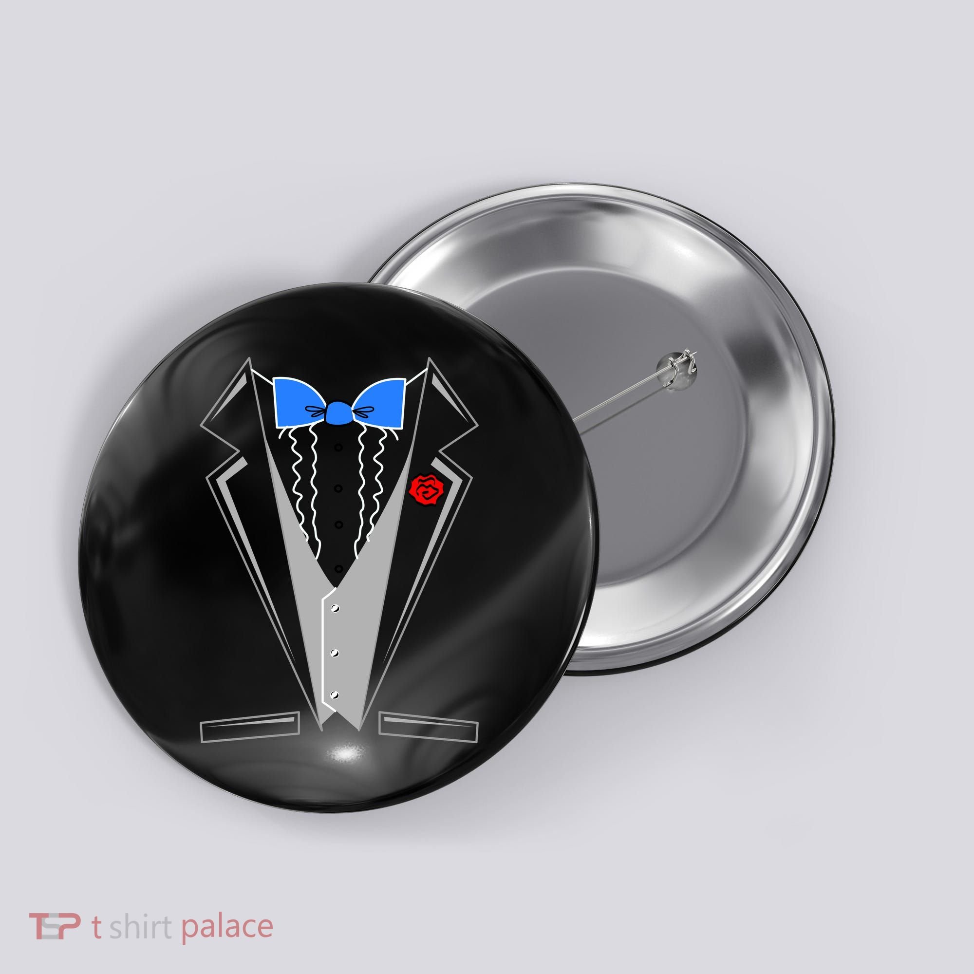 Tuxedo Suit Bachelor Party Button