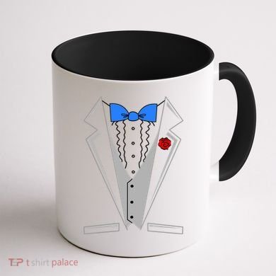 Tuxedo Suit Bachelor Party Coffee Mug back
