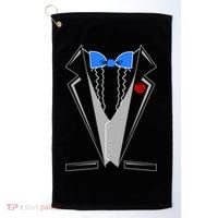 Tuxedo Suit Bachelor Party Golf Towel thumb 0