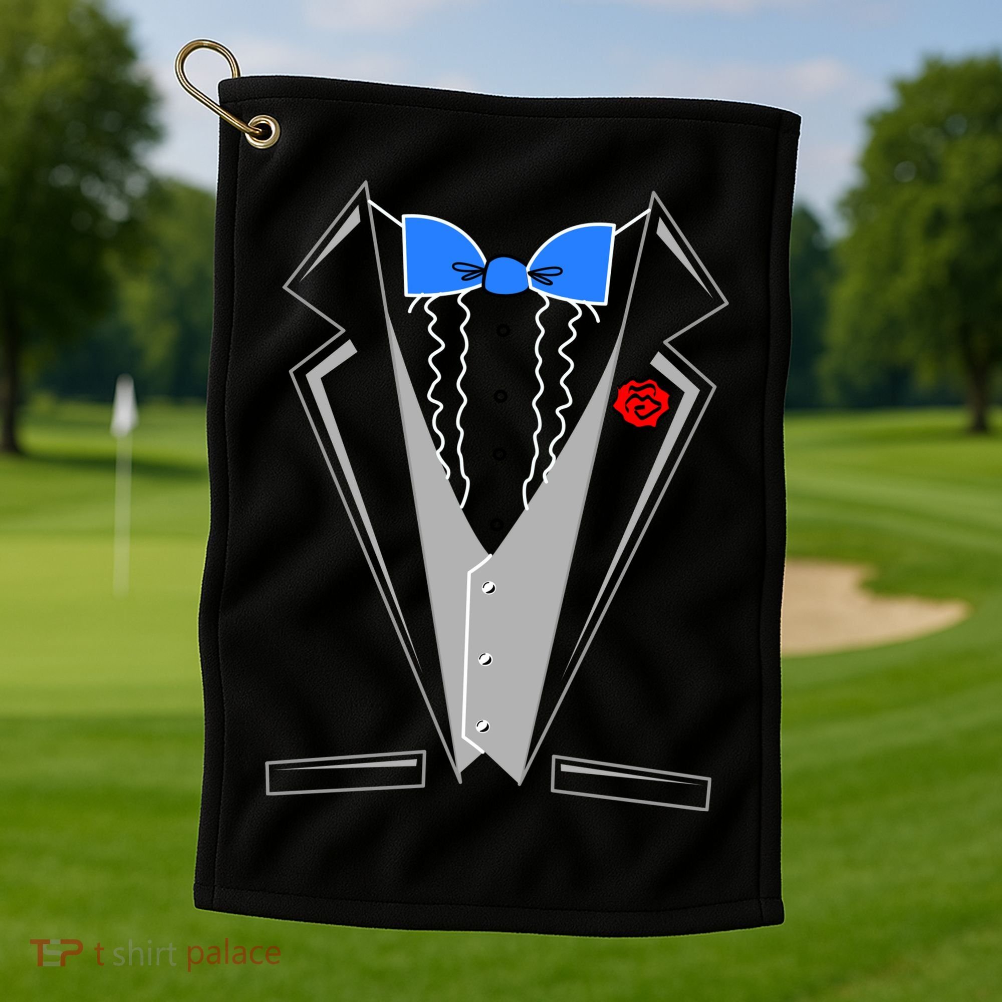 Tuxedo Suit Bachelor Party Golf Towel