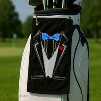 Tuxedo Suit Bachelor Party Golf Towel thumb 2