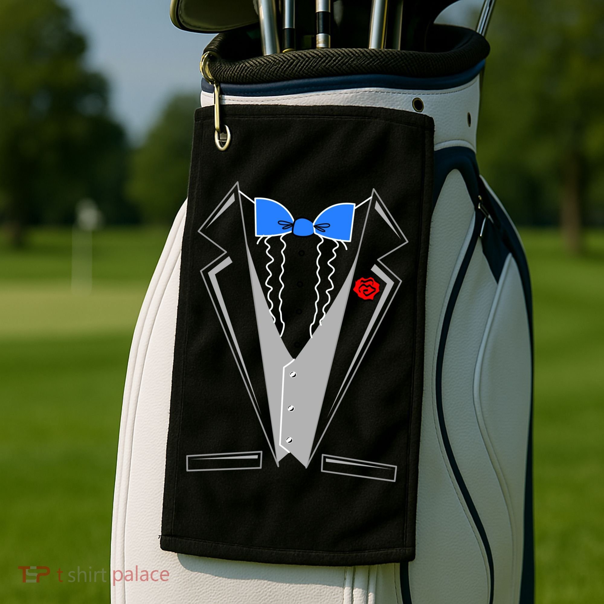 Tuxedo Suit Bachelor Party Golf Towel