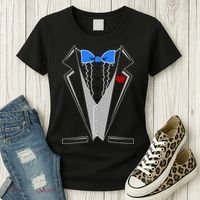 Tuxedo Suit Bachelor Party Women's T-Shirt thumb 3