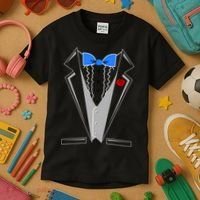 Tuxedo Suit Bachelor Party Kids T-Shirt thumb 3