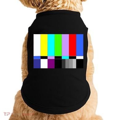 TV Colors Bars Organic Screen Retro Doggie Tank