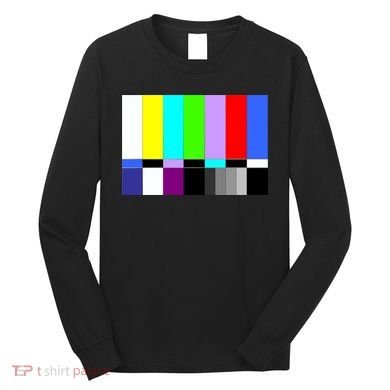 TV Colors Bars Organic Screen Retro Long Sleeve Shirt