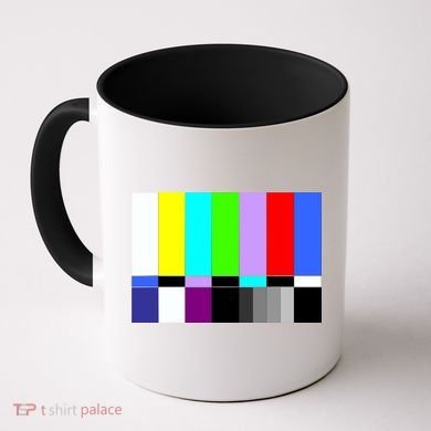 TV Colors Bars Organic Screen Retro Coffee Mug