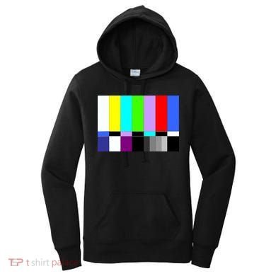 TV Colors Bars Organic Screen Retro Women's Hoodie