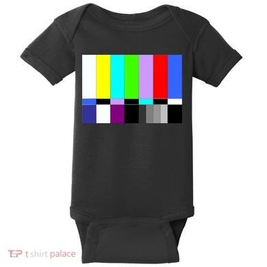 TV Colors Bars Organic Screen Retro Baby Bodysuit