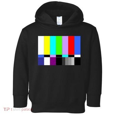 TV Colors Bars Organic Screen Retro Toddler Hoodie