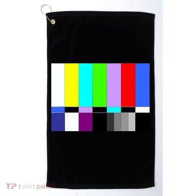 TV Colors Bars Organic Screen Retro Golf Towel