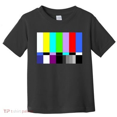 TV Colors Bars Organic Screen Retro Toddler T-Shirt